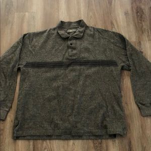 NL ribbed knit polo sweater